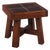 French Mahogany Tile-Top End Table in Brutalist Style, C. 1960 For Sale