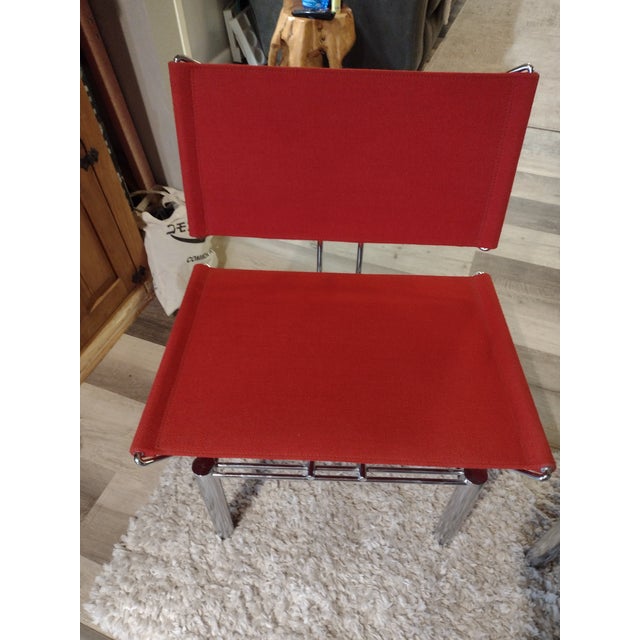 Mid-Century Modern 1980s Red Heinz Ulrich Bitsch for Kusch & Co Dining Chairs - Set of 2 For Sale - Image 3 of 11