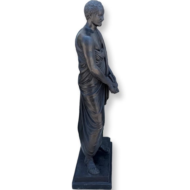 Early 20th Century Vintage Italian Roman Plaster Black Sculpture Souvenir of Grand Tour For Sale - Image 4 of 6