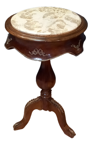 French Wine Table with Marble Top, 1890s