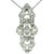 Platinum Art Deco Platinum Diamond Filigree Pendant Necklace, Circa 1925 For Sale - Image 8 of 9