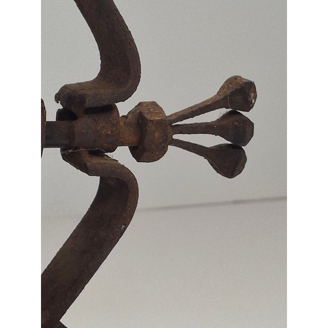 Rare 18th/19thC Hand-Forged Wrought Iron Wax Jack For Sale - Image 10 of 18