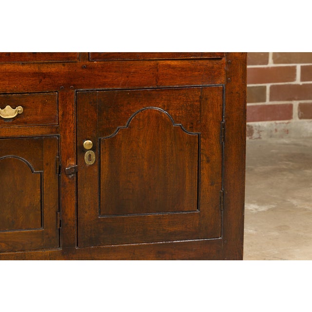 English 19th Century Oak Buffet with Four Drawers and Three Doors For Sale - Image 9 of 12