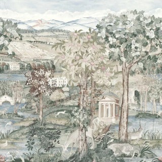 Zoffany Arcadian Thames Wallpaper in Mineral For Sale