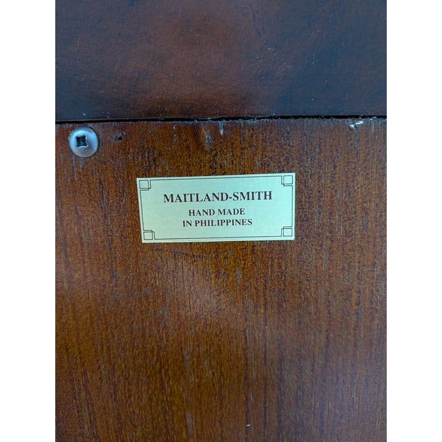 Maitland - Smith 1990s Maitland-Smith Handmade Architect / Cartography Desk — Leather Top, Locking Compartments, 3 Keys For Sale - Image 4 of 14