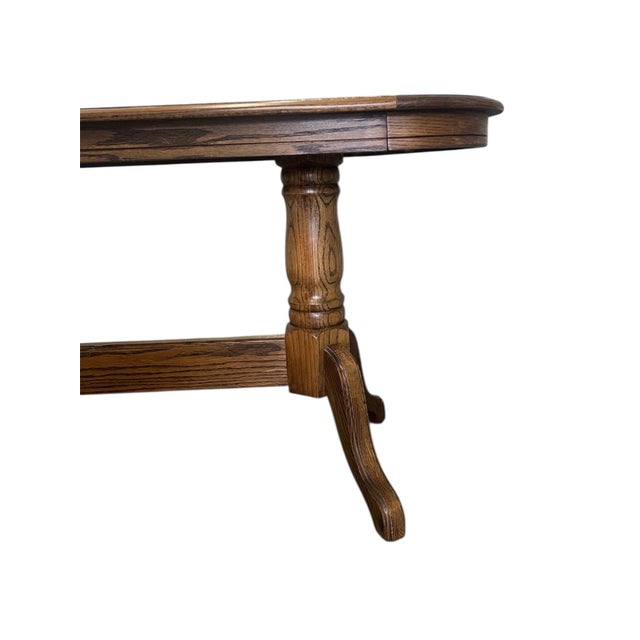 1970s Eastman House Solid Oak Refectory Coffee Table | Traditional American-Made For Sale - Image 4 of 11