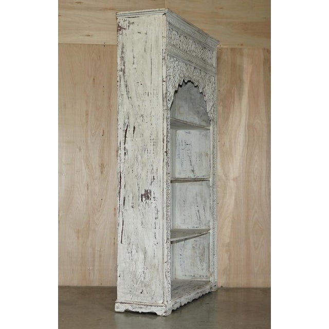 Anglo Indian Hardwood Carved Open Bookcase, 1900s For Sale - Image 12 of 17