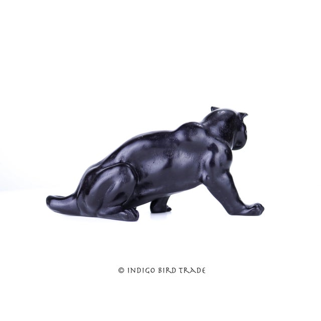 1960s Mid Century Black Panther Sculpture For Sale - Image 5 of 8