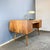 Mid-Century Modern Vintage Desk in Walnut with Glass Top, 1950s For Sale - Image 3 of 14
