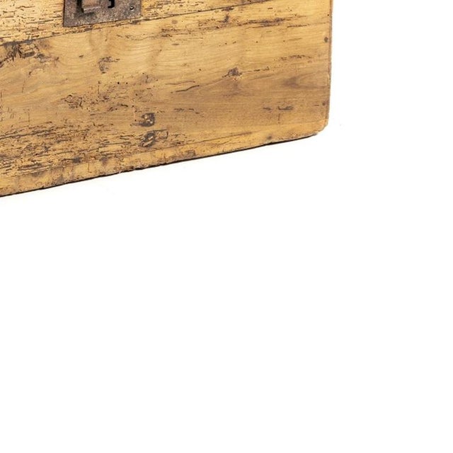 Portuguese Chestnut and Iron Chest, 19th Century For Sale - Image 5 of 6