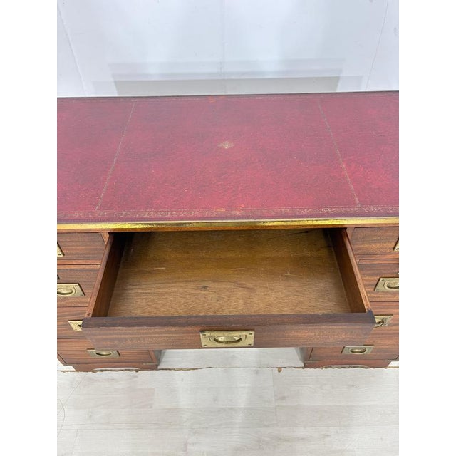 English Colonial Style Desk in Mahogany For Sale - Image 6 of 9