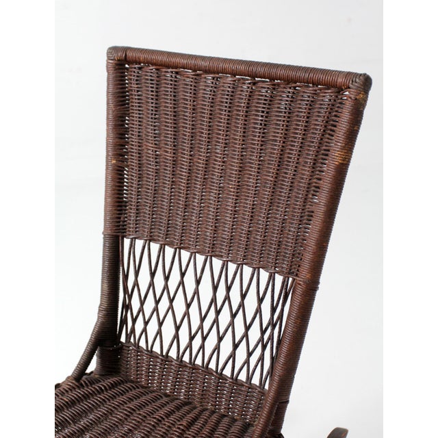 Antique Victorian Wicker Rocking Chair For Sale - Image 18 of 18