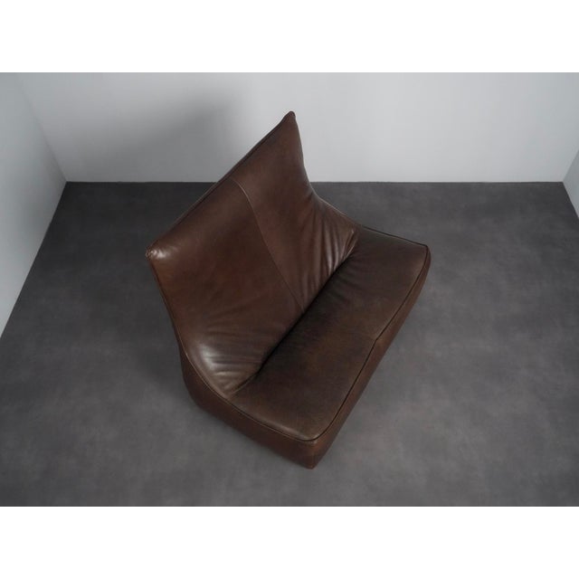 Leather Two-Seater The Rock Sofa by Gerard Van Den Berg for Montis, Netherlands, 1970s For Sale - Image 6 of 11
