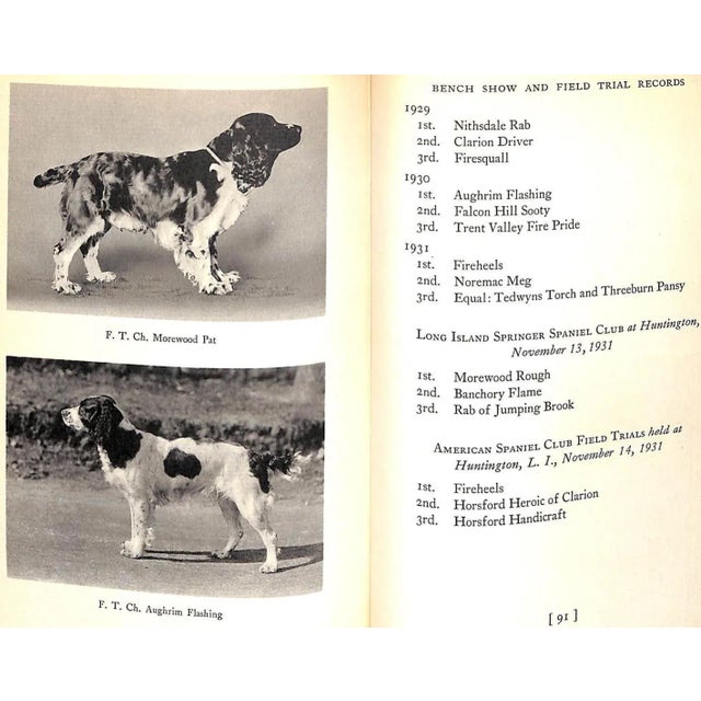 "The English Springer Spaniel in America" 1932 Ferguson, Henry Lee For Sale - Image 10 of 12