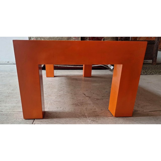 An Orange Lacquered Table For Sale In Los Angeles - Image 6 of 8