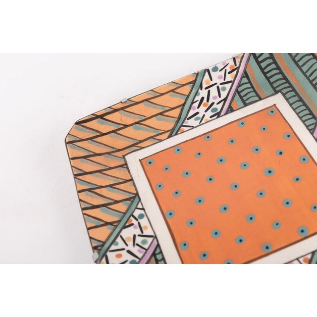 Postmodern Porcelain Plate from Dorothy Hafner For Sale - Image 4 of 7