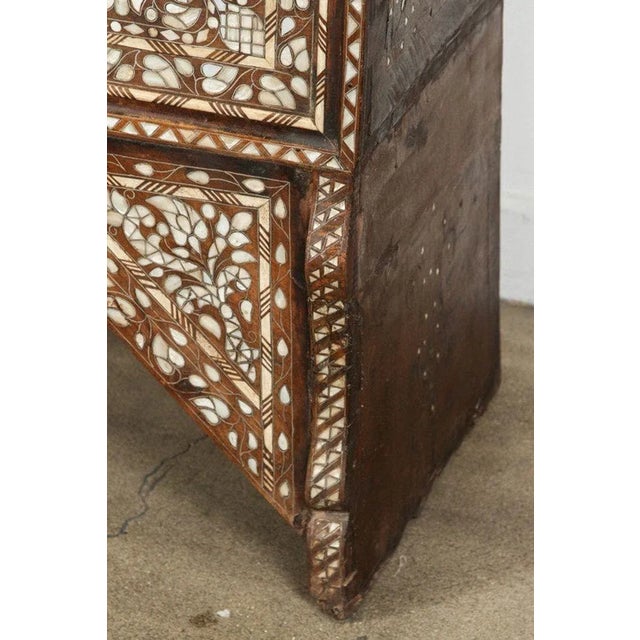 English Antique Mother of Pearl Inlay Wedding Trunk For Sale - Image 3 of 13