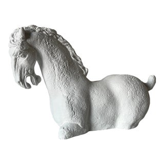 1980s Vintage Plaster Horse Sculpture/ Sold For Sale