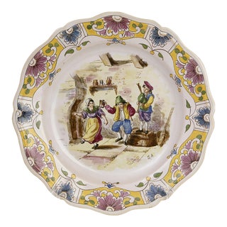 19thC. French Faience Plate, Lille France For Sale