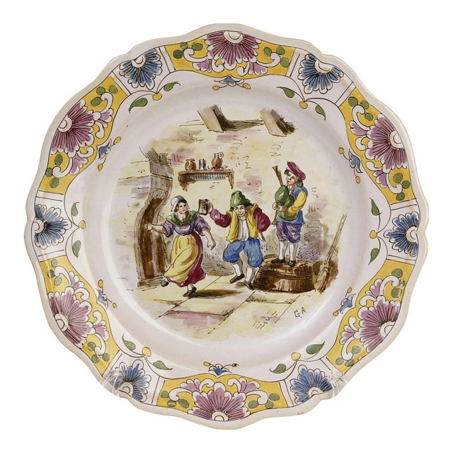 19thC. French Faience Plate, Lille France For Sale