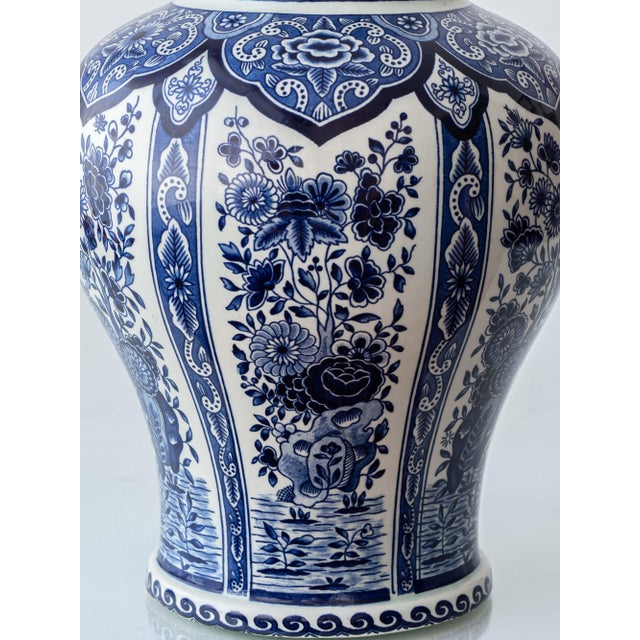 Delft Blue Ceramic Table Lamps from Boch Frères, 1960s, Set of 2 For Sale - Image 10 of 15