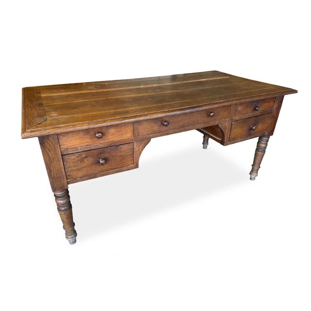 Antique Double-Sided Desk in Oak, 1800s For Sale - Image 3 of 6