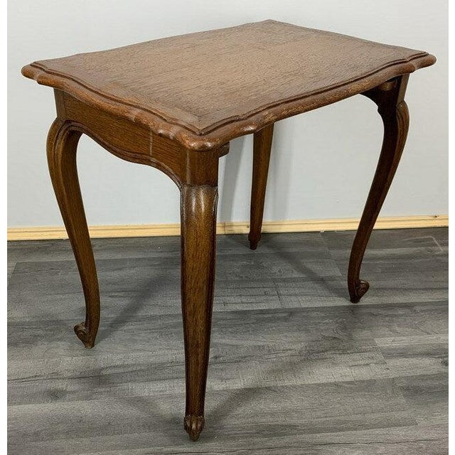French Louis XIV Oak Nesting Tables, Set of 3 For Sale - Image 5 of 10