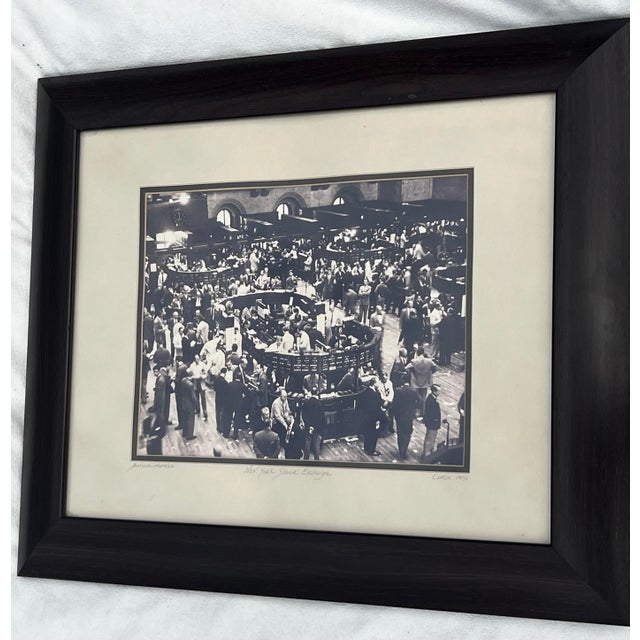 Portraiture Framed Photograph of Stock Market Trading Floor Circa 1952 For Sale - Image 3 of 8