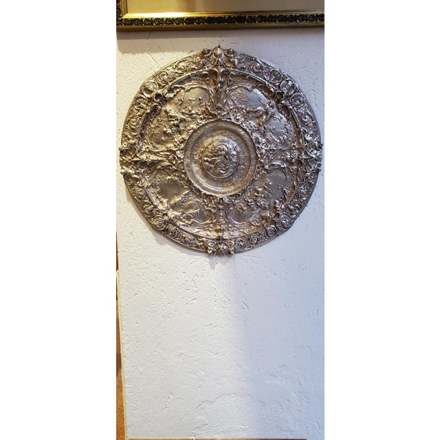 Silvered Bronze Plate, 1890s For Sale - Image 3 of 11