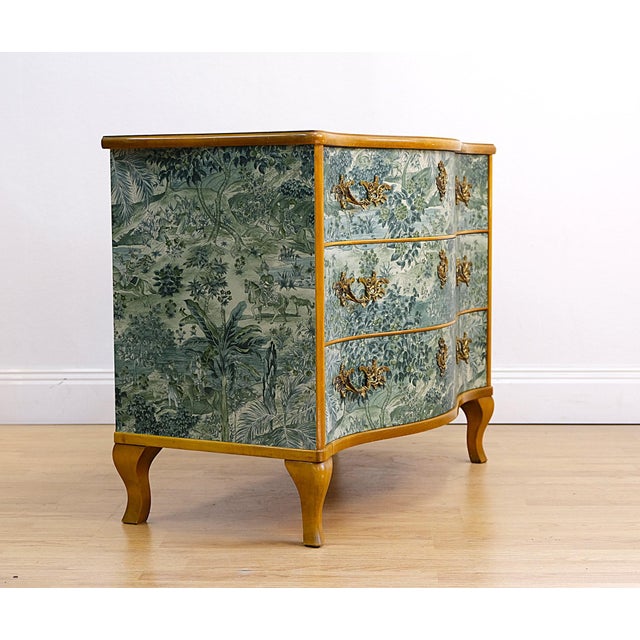 Green Vintage Rococo Style Dresser from GP & J Baker, Sweden, 1940s For Sale - Image 8 of 13