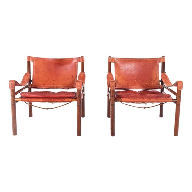 Set of Armchairs in Rosewood by Arne Norell, 1960s For Sale