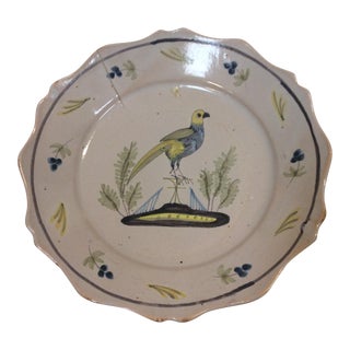 Decorative Ceramic Bowl With Bird For Sale