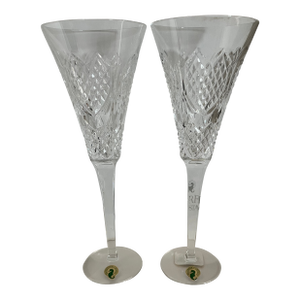 Waterford Wedding Heirloom Champagne Flutes- Set of 2