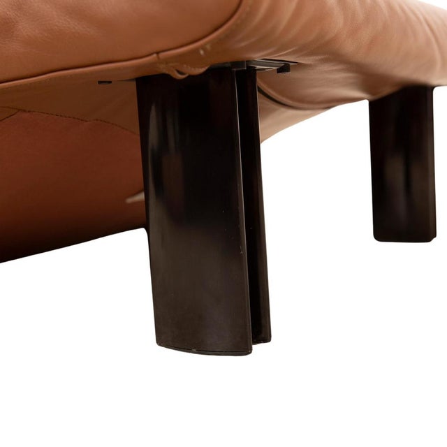 Paolo Piva Leather Alanda Stool by Paolo Piva for B&b Italia / C&b Italia For Sale - Image 4 of 11
