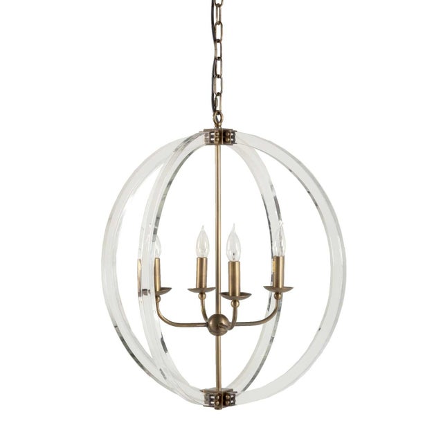 2020s Grayson Acrylic Chandelier For Sale - Image 5 of 5