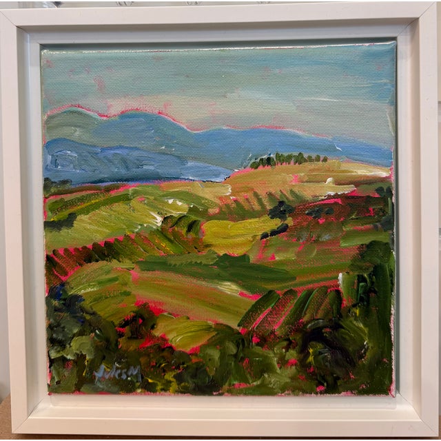 Original painting of sun drenched Napa by Julie Magardino. Framed, signed and ready to hang. Beautiful light and loose...