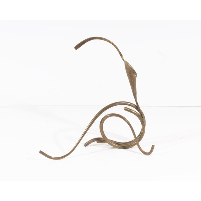 Contemporary Hand-Forged Calla Lily Candle Holder by Jack Brubaker For Sale - Image 3 of 7