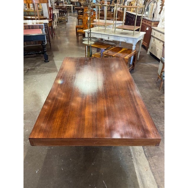 French Art Deco Style Palisander Dining Table For Sale - Image 4 of 5