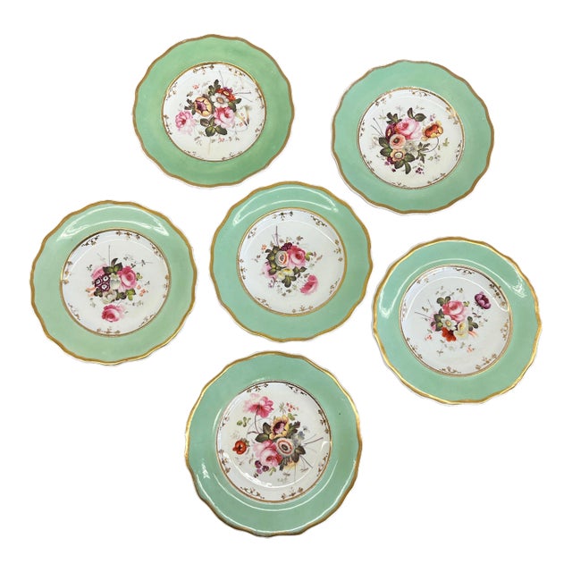 19th Century Antique English Botanical Plates - Set of 6 For Sale