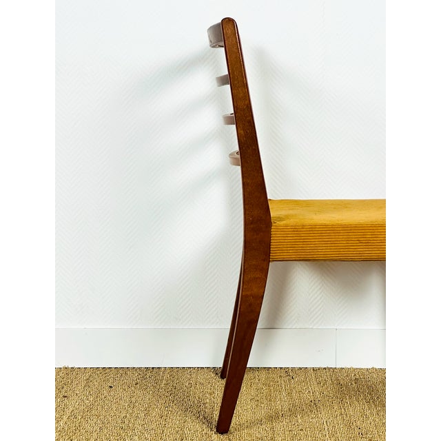 Scandinavian Teak and Corduroy Dining Chairs, 1960, Set of 3 For Sale - Image 9 of 18