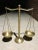 Mid 20th Century Vintage Solid Brass Scales of Justice Balance With Barley Twist For Sale - Image 5 of 13