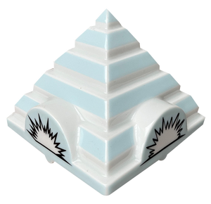 Postmodern Limited Edition Philip Morris Porcelain Stacking Ashtray Pyramide Tip Lid by Frank Stella for Rosenthal, 2000s