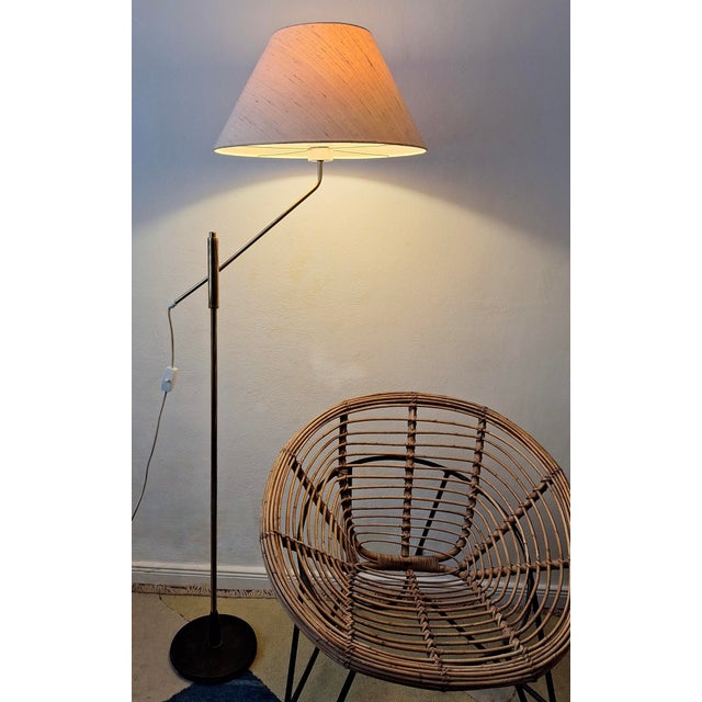Mid-Century Adjustable Brass Floor Lamp, 1950s For Sale - Image 16 of 17