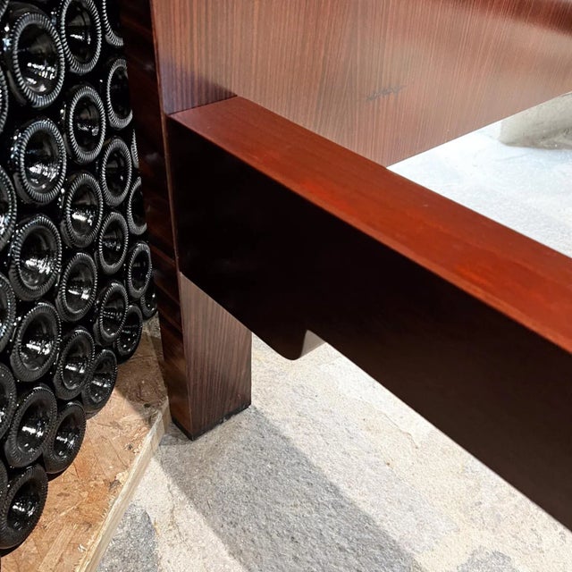 1950s Italian Queen Bed Two-Tone Exotic Wood Style Osvaldo Borsani Italy For Sale - Image 9 of 13