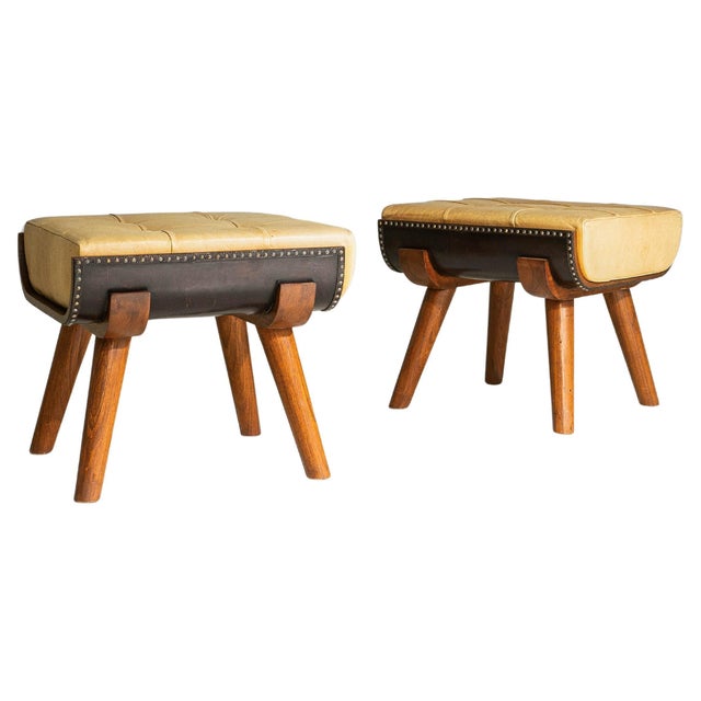 1960s Italian Exceptional Italian Ottomans - A Pair For Sale - Image 15 of 18