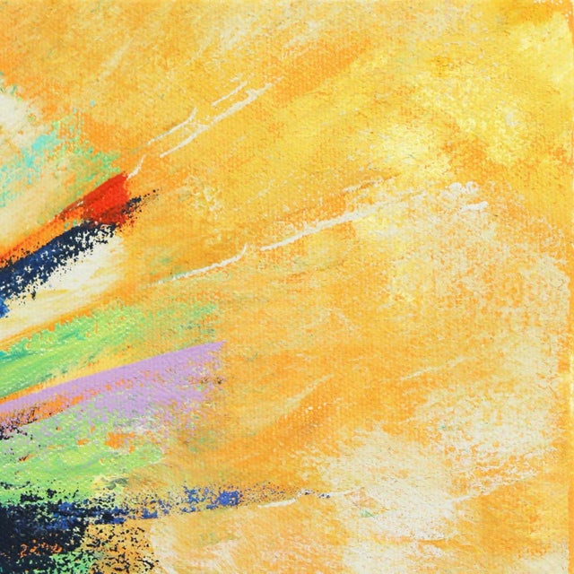 Lemon Sizzle Palm - Green Palm Tree on Sunny Day Painting on Canvas - Original Artwork by Kathleen Keifer For Sale - Image 4 of 9
