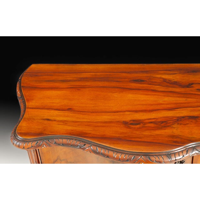 Italian Original Italian Antique Serpentine Buffet For Sale - Image 3 of 3