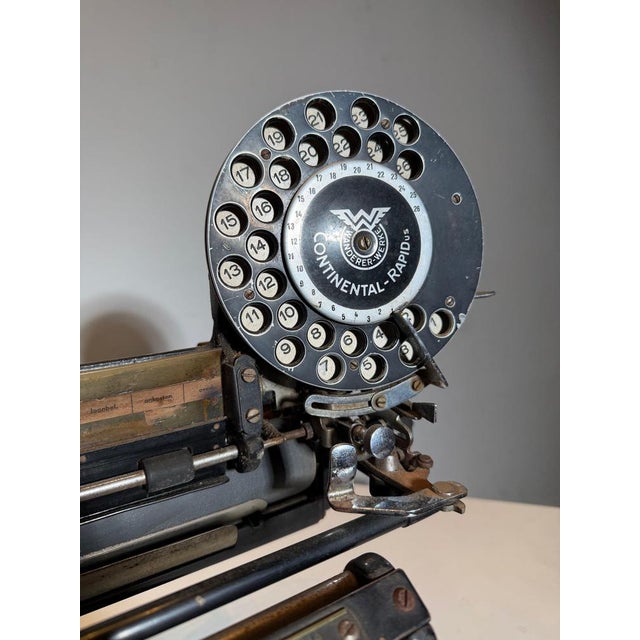 Metal Vintage Continental Rapidus Typewriter For Sale - Image 7 of 13