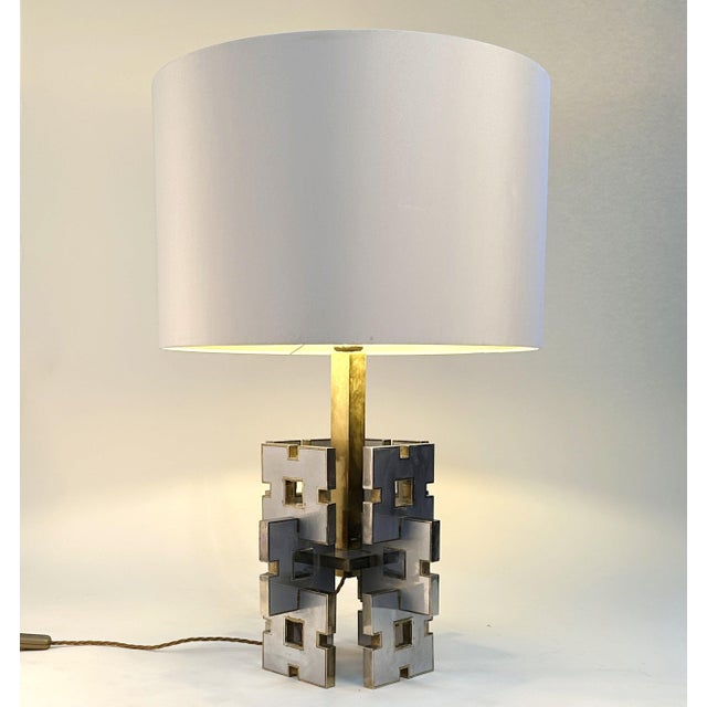 Geometric Table Lamp by Gaetano Sciolari, 1970s For Sale - Image 10 of 11