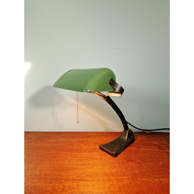 Vintage German Banker's Lamp, 1920s For Sale - Image 13 of 18